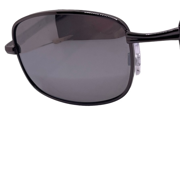 Gunmetal Wire Frame Polarized Sunglasses with Mirrored Lenses - Picture 4 of 10